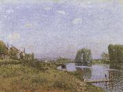 Alfred Sisley The island of Saint-Denis oil on canvas